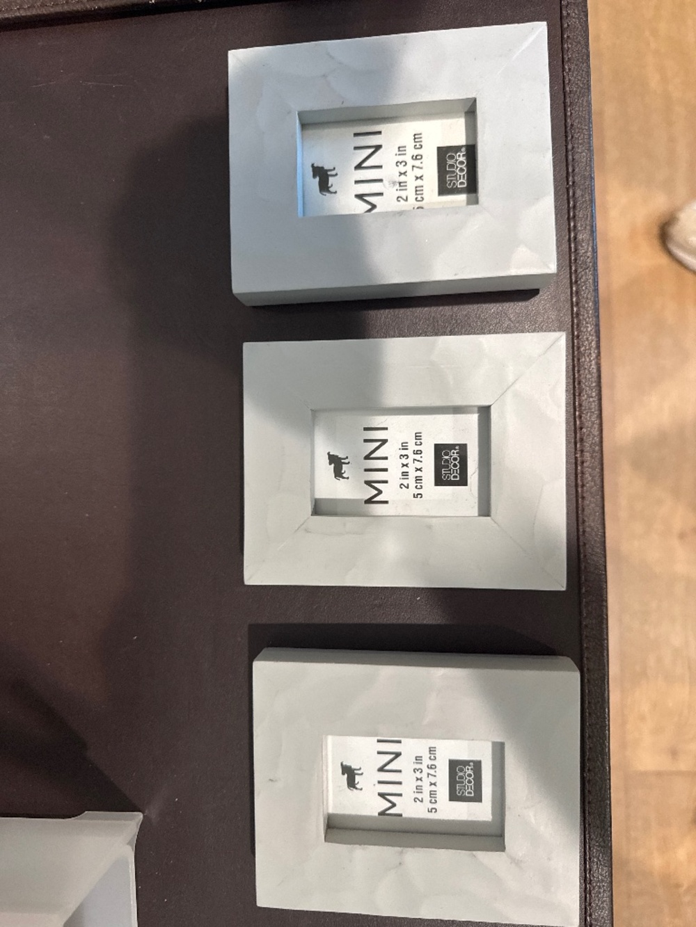 NWT Set of 3 grey picture frames 2x3 inches